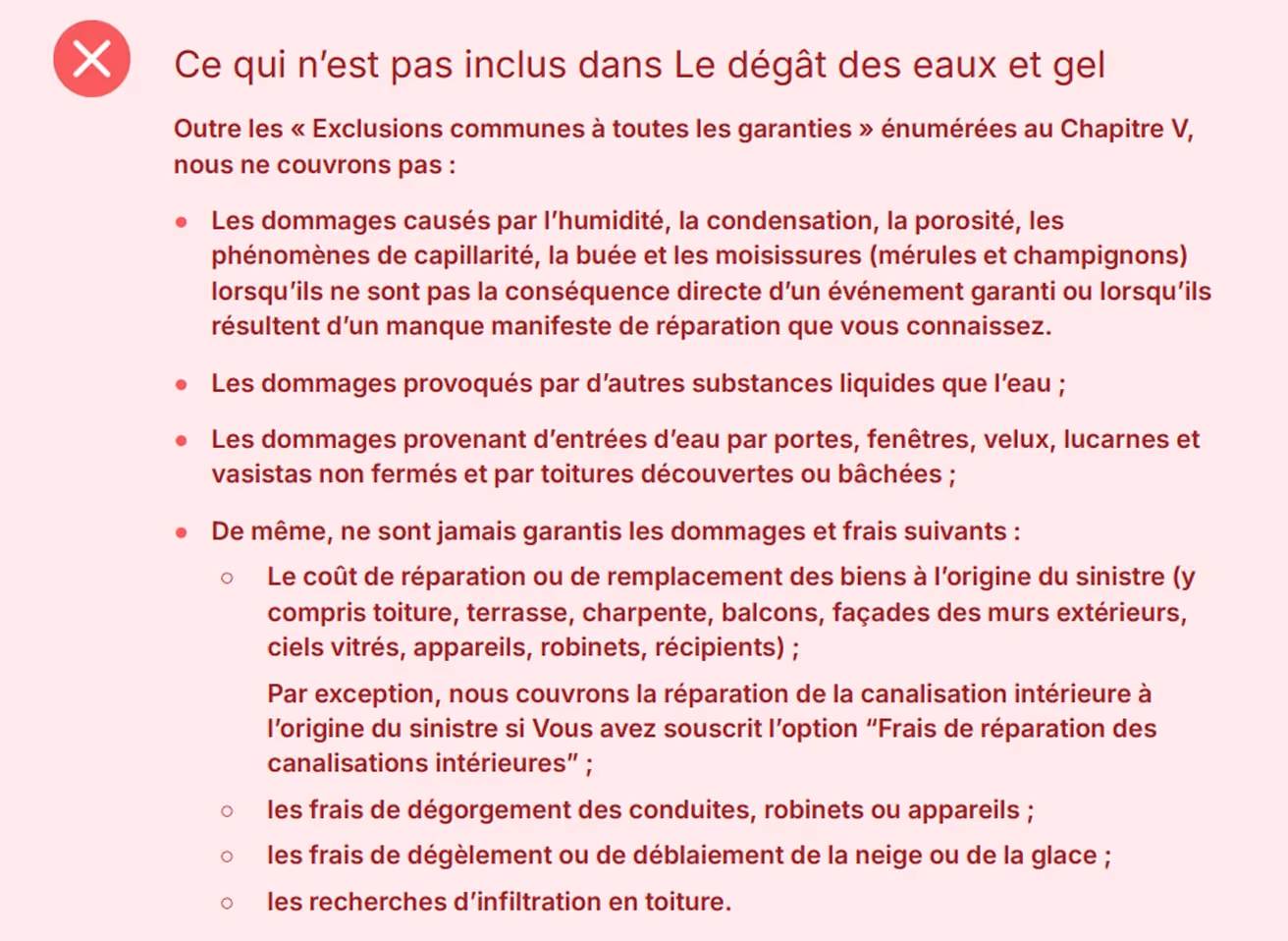 Les exclusions