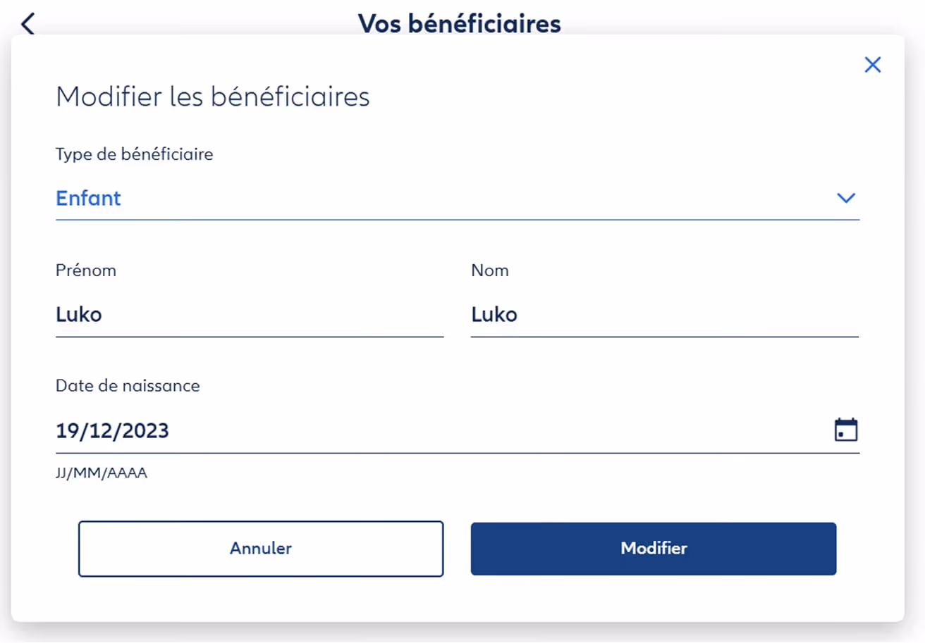 Aide modifier contrat