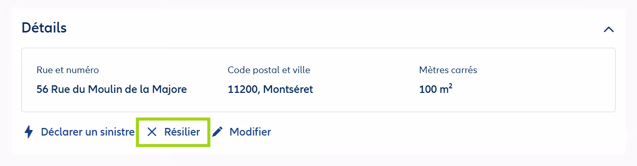 Résilier mon contrat