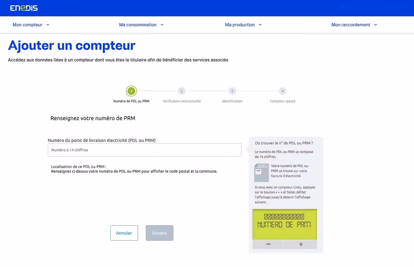 Suivi consommation Electrique Enedis etape 4